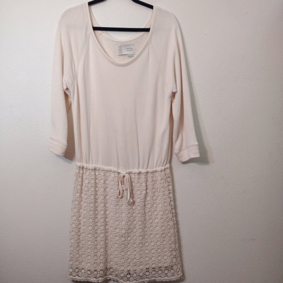 Anthro Saturday Sunday Cream Ceridwen Dress M - Picture 2 of 6